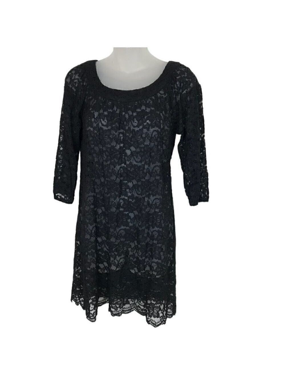 DIANE Von Furstenberg Lace Pattern Dress,  Black, Size 2